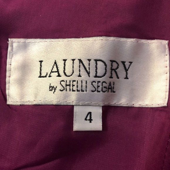Vintage Laundry by Shelli Seagal Dress Womens 4 Used Magenta Silk - Picture 8 of 16